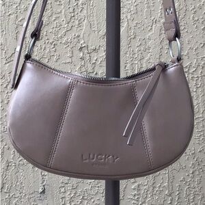 Lucky Brand Beige Leather Shoulder Bag